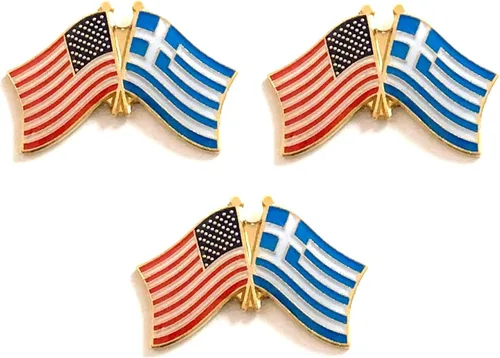 Miniatura 70 de 3 Pines de solapa con banderas de Estados Unidos y países internacionales, paquete de 3 pines dobles con diseño de banderas de Estados Unidos