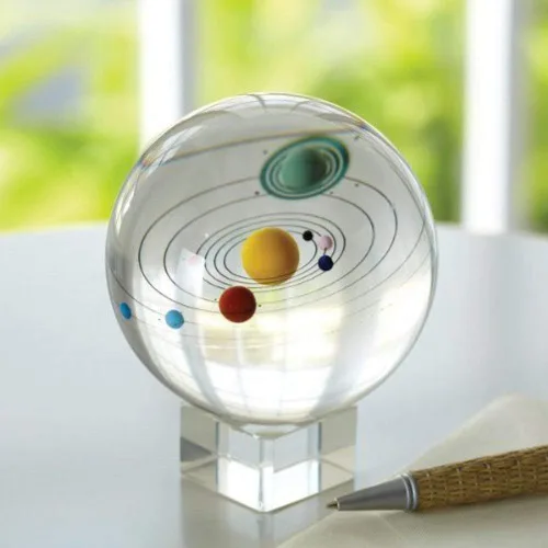 Miniatura 2 de amlong sistema solar de vidrio bola de vidrio con soporte de vidrio