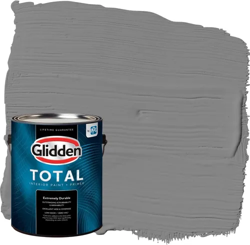 Miniatura 60 de Glidden Pintura Interior + Imprimación: Gris/Plata Antigua, Una Capa, Satinado, 1 Galón