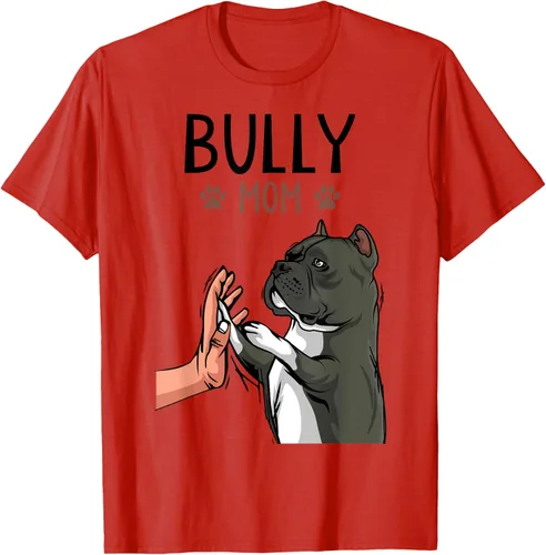 Miniatura 77 de American Bully Mom Cute Dog Mama Camiseta divertida para mujer, Blanco, S
