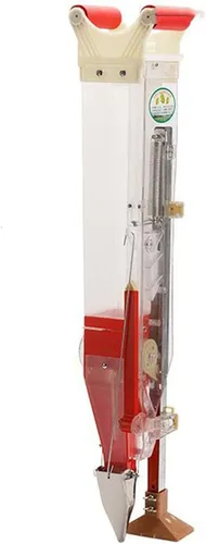 Miniatura 8 de Esparcidores de semillas para césped Máquina de siembra doméstica Manual ajustable de doble cilindro de mano de maní sembradora de maíz sembradora