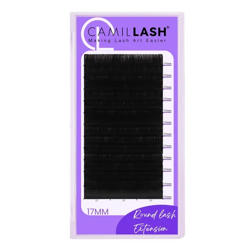 Miniatura 7 de Extensión de pestañas redondas volumen ruso (0.03/13MM/CC-rizo) Bandeja al por mayor, pestañas visón individual individual extensiones caso negro