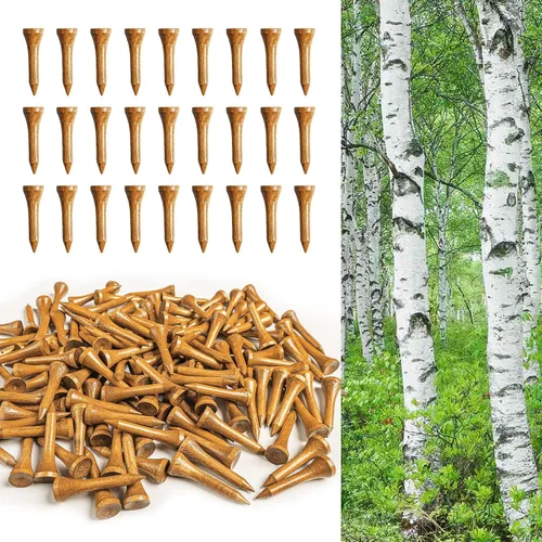 Miniatura 12 de FINGER TEN - Tees de golf de madera para hombres, 1 1/2, 2 3/4, 3 1/4 pulgadas, abedul occidental, paquete de 100, reduce la fricción, base alta