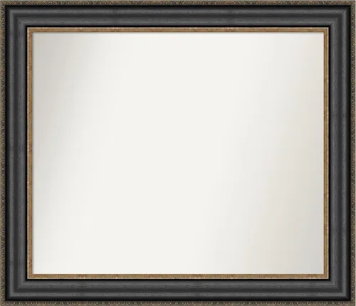 Miniatura 332 de Amanti Art Espejo personalizado, espejo de baño negro puente, espejo de pared o espejo de tocador de baño sobre el fregadero (26 x 26 pulgadas)