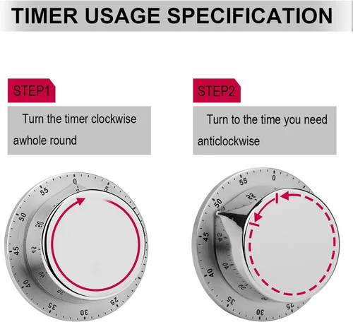 Miniatura 8 de Cartoon Cute Bunny Kitchen Timers for Cooking, 60 Minute Visual Timer for Home, No Batteries Required, Countdown Reminder Chef Timer Clock with