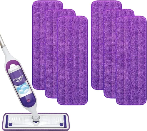Miniatura 11 de Almohadillas de repuesto reutilizables para mopa eléctrica Swiffer Power Mop Kit de iniciación – Recambios de almohadillas Swifter Powermop