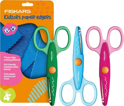 Tijeras Fiskars Kidzors Paper Edgers - Tijeras decorativas para papel, cartulina y manualidades, para manualidades y suministros escolares, 5
