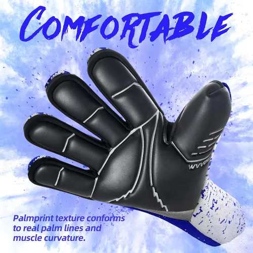 Miniatura 3 de WVVOU Guantes de Portero de Fútbol para Jóvenes y Adultos (Talla 7-10, 3 Estilos) Guantes de Portero de Alto Rendimiento Guantes de Fútbol 2-Rosa