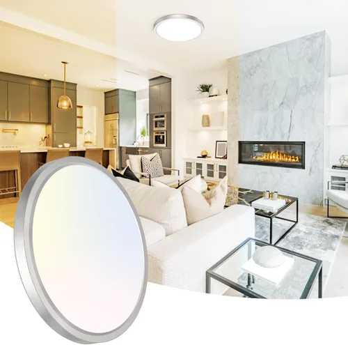Miniatura 17 de Peasur - Lámpara de techo led de 18 cm, montaje empotrado ajustable, 3000 K/3500 K/4000 K/5000 K/6500 K, 1500 LM, 15 W, lámpara redonda blanca Blanco
