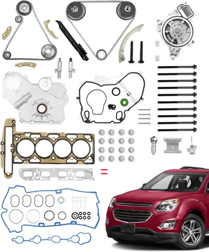 Miniatura 11 de Kit de cadena de distribución 2.4 L, compatible con 2009-2017 Chevy Captiva Equinox HHR Impala Malibu/GMC Terrain/Buick Lacrosse Regal Engine 2.4L