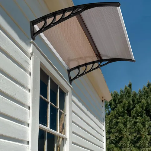 Miniatura 8 de Toldos de puerta al aire libre, toldo de ventana, toldo de puerta delantera de policarbonato moderno, para protección UV, lluvia y nieve, porches