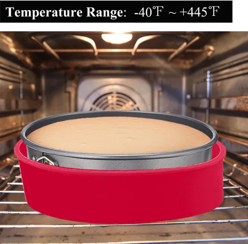 Miniatura 4 de Protector de Molde Desmontable de Silicona para Cheesecake para Molde Desmontable Redondo de 7'', 7.5'', Protector de Baño María para Cheesecake