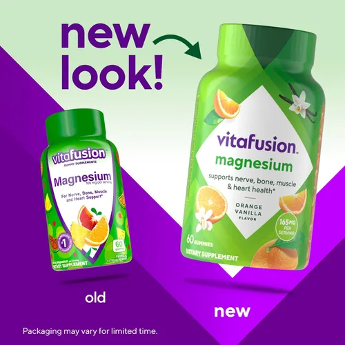 Miniatura 2 de vitafusion Suplemento de gomitas de magnesio, aporta calma a tu rutina vitamínica, sabor cítrico tropical, 60 gomitas