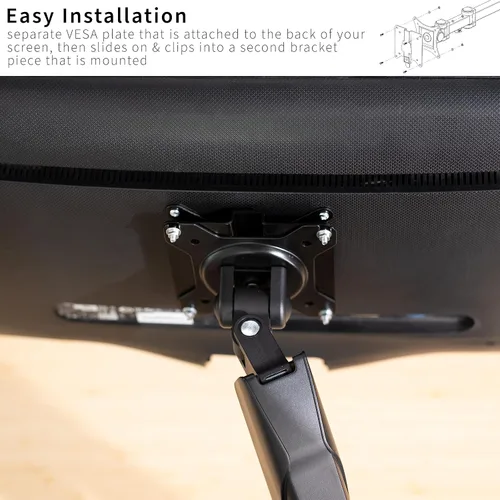 Miniatura 7 de VIVO adaptador VESA, juego de soporte de liberación rápida Montaje de soporte y montaje en pared Placa VESA extraíble para fácil montaje