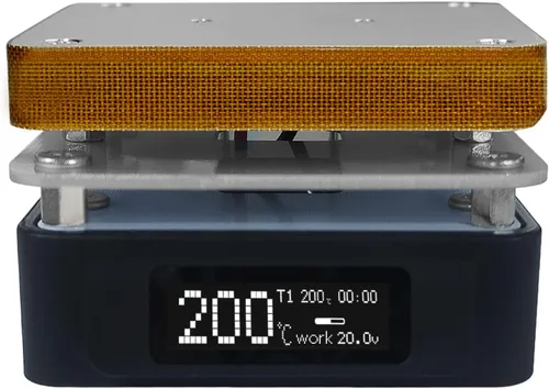 SEQURE Placa de Soldadura Eléctrica, Estación de Soldadura de Precalentamiento Mini OLED de 25V 95W, Calentador de Retrabajo con Calefacción