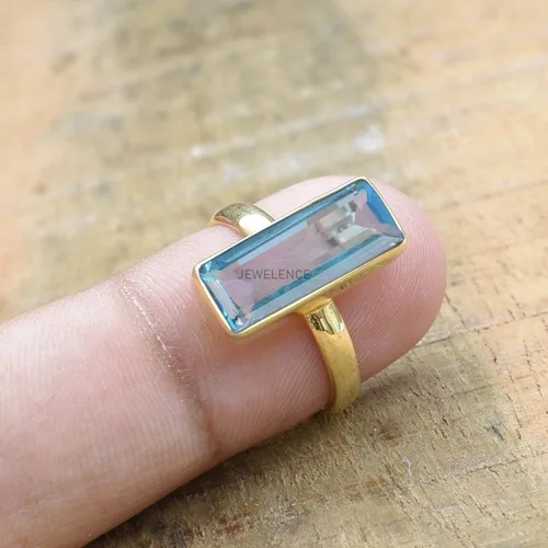 Miniatura 61 de Anillo de plata de ley maciza superpuesta de oro amarillo de 18 quilates para mujer, anillo de compromiso de plata esterlina, juego de bisel