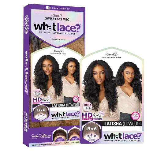 Miniatura 8 de Sensationnel Pelucas What Lace 13X6 - Latisha Frontal de Encaje Atado a Mano Sin Pegamento Sintético con Densidad Natural Línea Capilar Predepilada