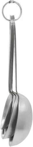 Miniatura 2 de Lindy's MPC4 - Juego de cucharas medidoras de acero inoxidable de 4 piezas, plata, 9 pulgadas de largo