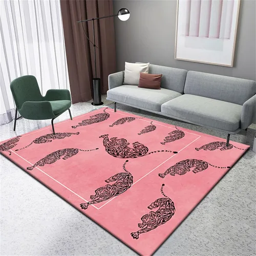 Miniatura 11 de Alfombra de área con estampado de leopardo, 3 x 5 pies, alfombra con estampado de guepardo africano majestuoso y vida silvestre, alfombra de pelo 15