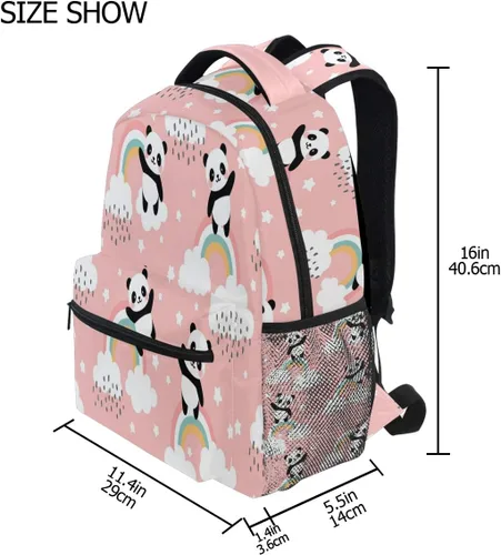 Miniatura 49 de ATTX Linda mochila con diseño de panda para niños y niñas, Panda-h, Ciclismo
