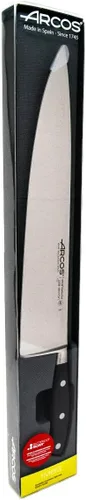 Miniatura 5 de Arcos Cuchillo de chef forjado de acero inoxidable de 12 pulgadas. Cuchillo de cocina profesional multiusos para cortar carne y verduras. Mango Negro