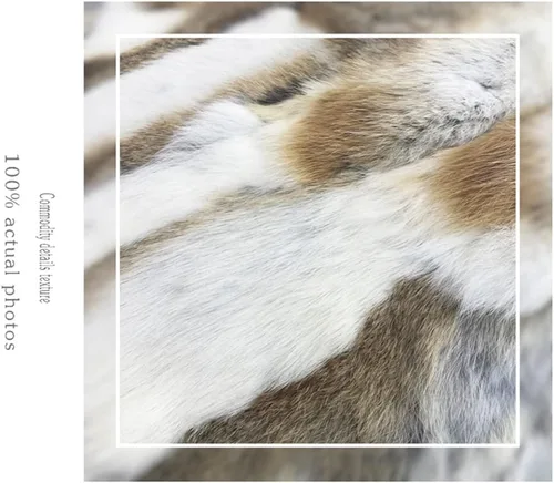 Miniatura 4 de Fundas de almohada de piel natural auténtica, almohadas suaves y peludas, funda de almohada de piel de conejo real, acogedora funda de cojín de piel