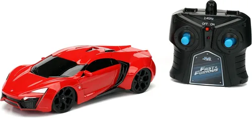 Jada Fast & Furious 7.5" Lykan Hypersport - Coche de control remoto RC con 2.4GHz, juguetes para niños y adultos