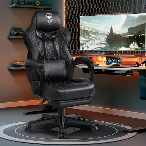 Miniatura 2 de Vonesse Silla para Videojuegos, Silla de Oficina para Computadora con Reposapiés, Sillas Reclinables para Juegos para Adultos, Silla Ergonómica