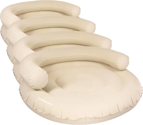 Miniatura 15 de SWIMLINE Original Cloud Chaise 360 - Tumbona flotante para piscina y lago, balsa circular para adultos y niños, respaldo W Cómoda textura