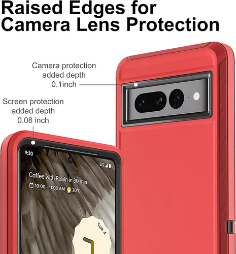 Miniatura 3 de Funda para Pixel 7 Pro a prueba de golpes, a prueba de polvo y caídas, protección de cuerpo completo de 3 capas [sin protector de pantalla] Funda
