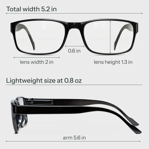 Miniatura 7 de Gaoye Gafas de lectura profesionales para todo el día, lectores de computadora con protección de luz azul, paquete económico B1-5 Pack Negro Claro