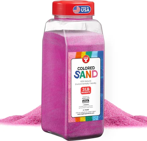 Miniatura 40 de Hygloss Arena de colores para manualidades – Botella de 1 libra, magenta – Juegos de arte de arena fina y colorida vibrante para niños – Actividades