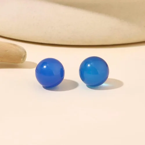 Miniatura 27 de Natural Stone Stud Earrings for Women 8mm Sterling Silver Genuine Gemstone Earrings Handmade Sterling Silver Crystal Stud Earrings for Women