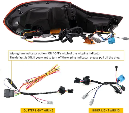Miniatura 3 de VLAND - Luces traseras OLED serie 4 con señal de giro secuencial compatible con BMW M4 GTS F32 F33 F82 F83 2014-2020 Sedán/Convertible/Coupé, Rojo