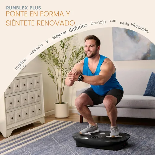 Miniatura 2 de Lifepro 4D Vibration Plate Exercise Machine — Triple Motor, 7 Presets, 60 Speeds Rumblex Plus/Pro Vibrating Platform with Wrist Remote — Whole Body