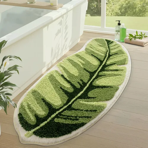 Miniatura 15 de LUMI Lindas alfombras de baño, divertidas alfombras de pasillo de frutas, alfombra de baño suave y esponjosa, absorbente, antideslizante para baño