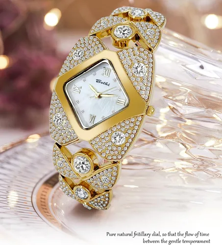 Miniatura 4 de Gosasa Elegante reloj de pulsera de diamantes para mujer, joyería de moda, reloj de pulsera para mujer, resistente al agua, analógico, de cuarzo