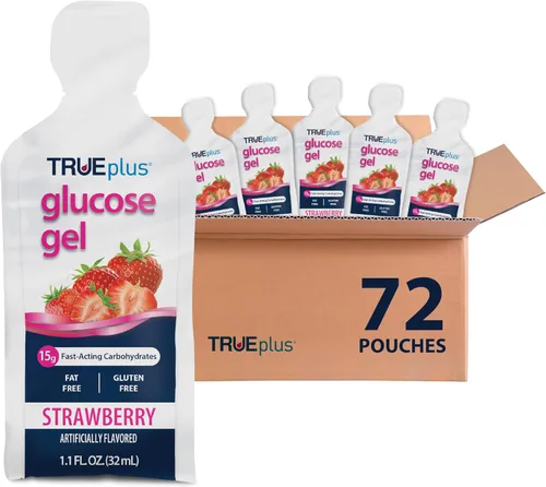 Miniatura 12 de TRUEplus Bolsa de gel de glucosa, sabor a ponche de frutas, 0.53 oz de carbohidratos de acción rápida, sin grasa, sin gluten, soporte rápido
