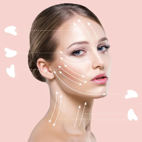 Miniatura 7 de rosenice Gua Sha Herramientas faciales Guasha Herramienta Gua Sha Jade Piedra para el cuidado de la piel facial Cuerpo Acupuntura Alivia