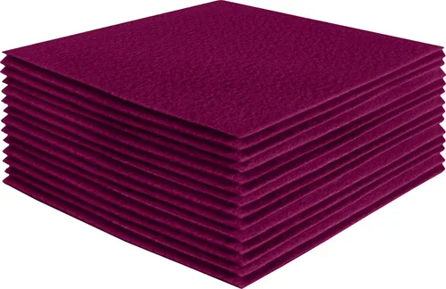 Miniatura 168 de FabricLA Hojas de fieltro acrílico para manualidades, cuadrados de fieltro precortados suaves de 4 x 4 pulgadas (3.9 in x 3.9 in), utiliza hojas
