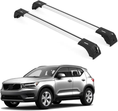 Miniatura 15 de ERKUL Barras transversales de techo para Volvo XC90 2016-2026 Barras transversales de aluminio con cerradura antirrobo para el techo Compatible