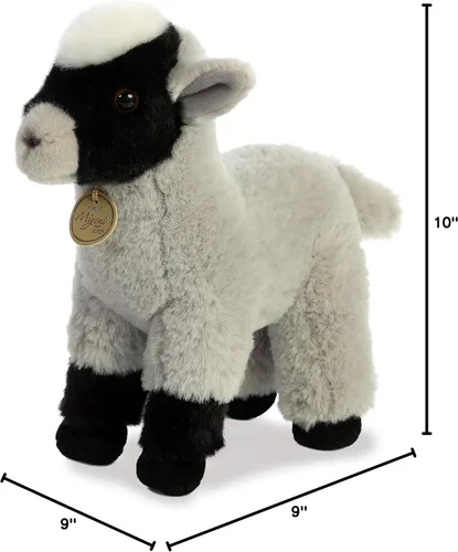 Miniatura 5 de Aurora® - Adorable cabrita de peluche Miyoni®, detalle realista, compañía entrañable, gris, 11 pulgadas