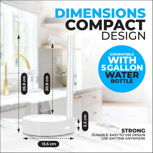 Miniatura 2 de Dispensador de botella de agua de escritorio para botella de 5 galones, dispensador de jarra de agua de mesa inteligente, dispensador de agua