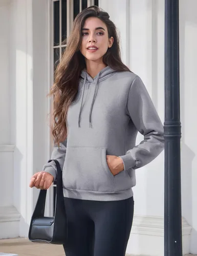 Miniatura 47 de MAGCOMSEN Sudaderas con capucha para mujer, con forro de sherpa, de vellón, para invierno, cálido, pesado, de algodón, con bolsillo