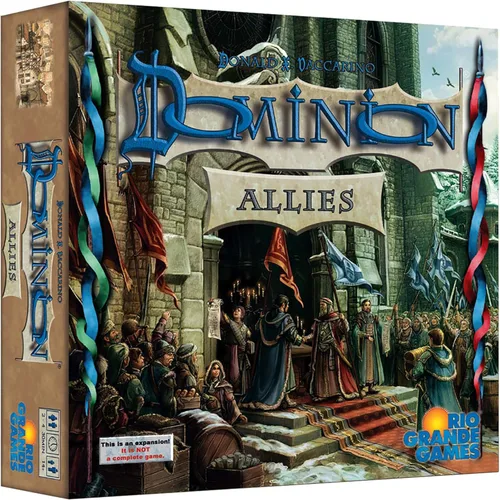 Rio Grande Games Dominion: Allies Expansion - Juego de cartas de construcción de mazos de estrategia con 400 cartas nuevas, 2-4 jugadores, 14ª