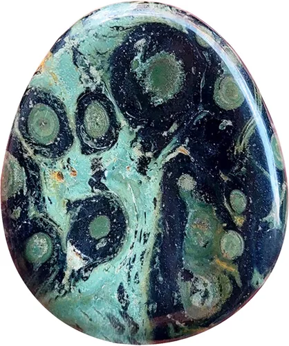 Fekuar Piedra de cristal de jaspe kambaba natural, piedra de preocupación para el pulgar, tallada a mano, piedras de bolsillo de lágrima de cristal