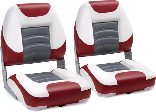 Miniatura 7 de NORTHCAPTAIN T1 Deluxe Asiento plegable para barco con respaldo bajo, tornillos de acero inoxidable incluidos
