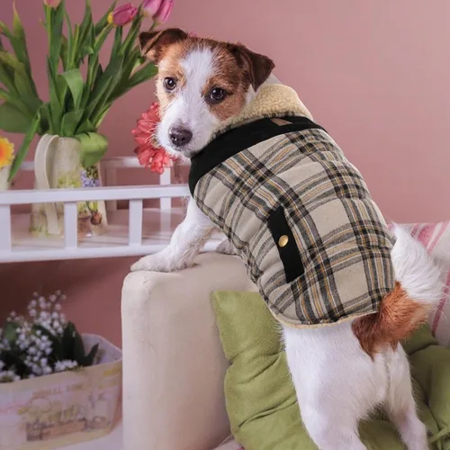 Miniatura 7 de Abrigo de invierno para perros pequeños, chaqueta sólida para cachorros, abrigo cálido para mascotas para clima frío, prendas acolchadas resistentes