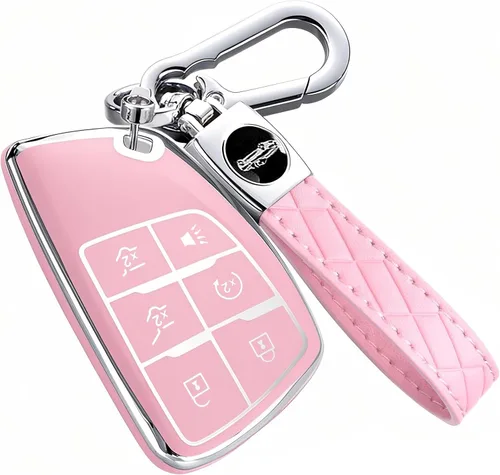Miniatura 14 de Funda para llavero Chevy con llavero, funda de TPU suave para Colorado Equinox Silverado, para GMC Canyon Sierra Remote Smart Key Holder