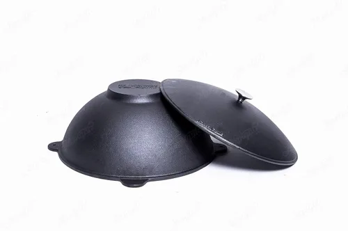 Miniatura 4 de MangalGrills Caldero de hierro fundido Kazan Qazan Qozon Kadai Plov Pilaf Shorpa (15L-4Gal)